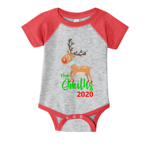 Family Name Reindeer - ™ Infant Baseball Fine Jersey Bodysuit Thumbnail