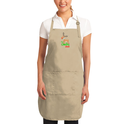 Family Name Reindeer - Easy Care Full Length Apron with Stain Release Thumbnail