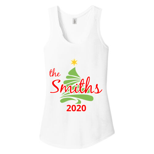 Custom Name Christmas Tree - ® Women's Perfect Tri ® Racerback Tank Thumbnail