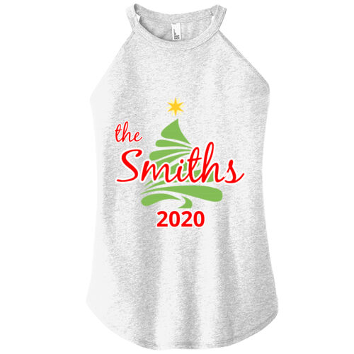 Custom Name Christmas Tree - ® Women's Perfect Tri ® Rocker Tank Thumbnail