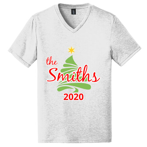 Custom Name Christmas Tree - ® Perfect Tri ® V Neck Tee Thumbnail