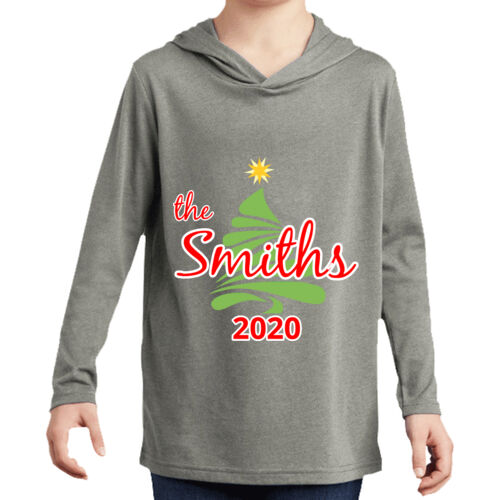 Custom Name Christmas Tree - ® Youth Perfect Tri ® Long Sleeve Hoodie Thumbnail