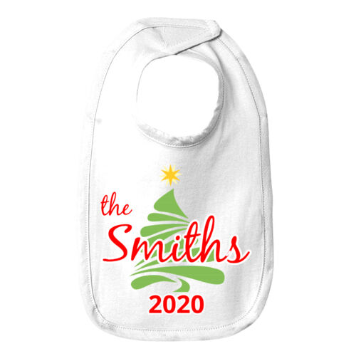 Custom Name Christmas Tree - ™ Infant Premium Jersey Bib Thumbnail