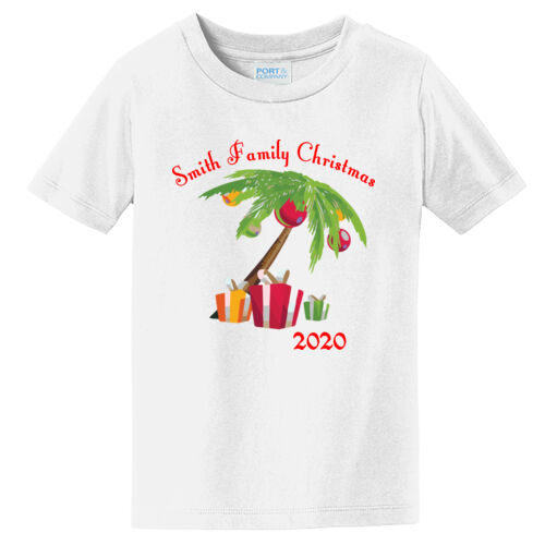Family Name Christmas Palm - ® Toddler Fan Favorite Tee Thumbnail