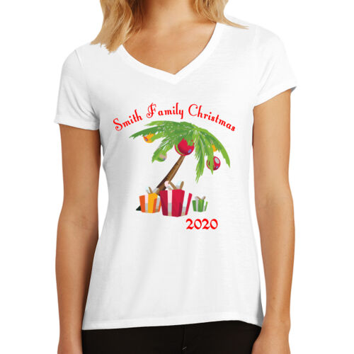 Family Name Christmas Palm - Women's Perfect Tri ® V Neck Tee Thumbnail