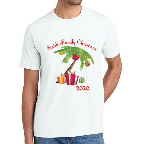 Family Name Christmas Palm - ® Perfect Tri ® Tee Thumbnail
