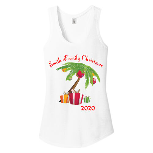 Family Name Christmas Palm - ® Women's Perfect Tri ® Racerback Tank Thumbnail