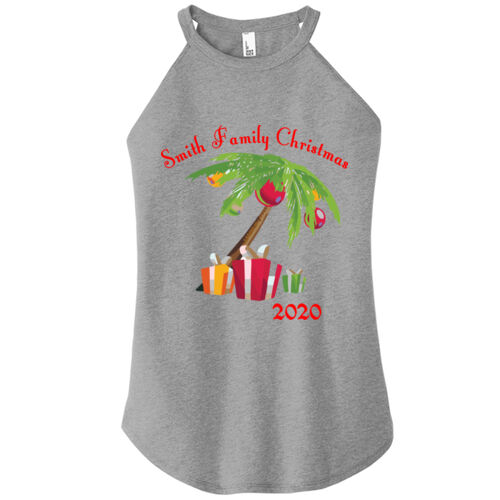 Family Name Christmas Palm - ® Women's Perfect Tri ® Rocker Tank Thumbnail