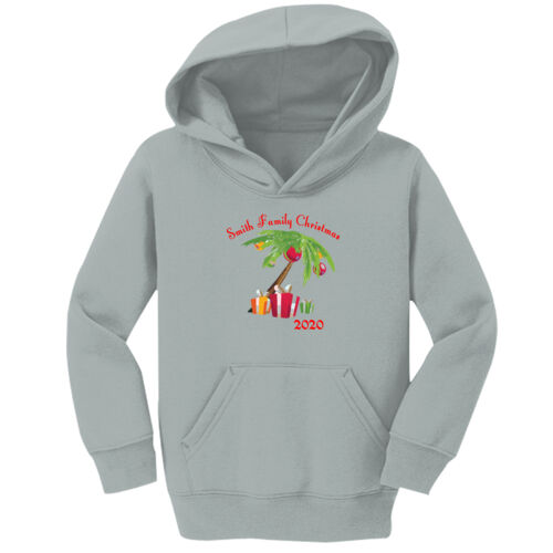 Family Name Christmas Palm - Toddler Core Fleece Pullover Hooded Sweatshirt Thumbnail