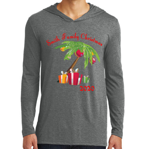 Family Name Christmas Palm - Perfect Tri ® Long Sleeve Hoodie Thumbnail