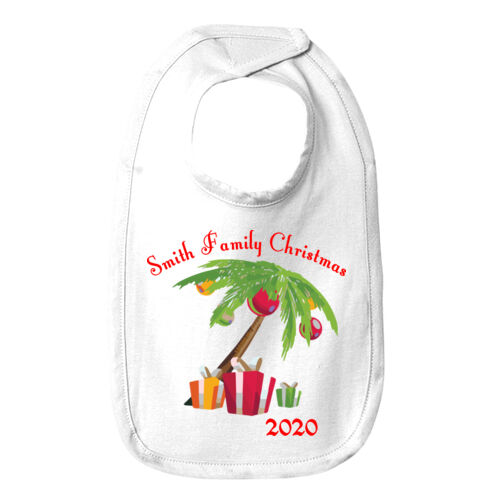 Family Name Christmas Palm - ™ Infant Premium Jersey Bib Thumbnail