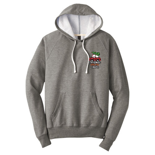 Customizable Christmas with the Family Name Buffalo Plaid Car  - ® Perfect Tri ® French Terry Hoodie Thumbnail