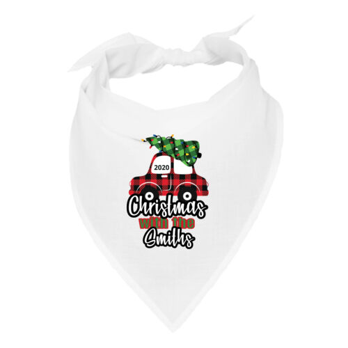Customizable Christmas with the Family Name Buffalo Plaid Car  - Custom Bandana Face Cover (5-Pack) Thumbnail