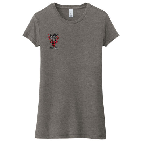 Customizable Family Name Buffalo Plaid Deer - ® Women's Fitted Perfect Tri ® Tee Thumbnail