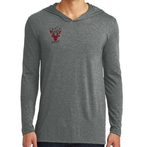 Customizable Family Name Buffalo Plaid Deer - Perfect Tri ® Long Sleeve Hoodie Thumbnail