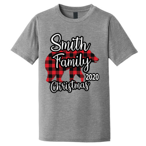 Family Name Buffalo Plaid Bear - ® Youth Perfect Tri ® Tee Thumbnail