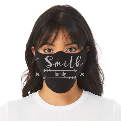 Farmhouse Arrow Family Name - Adult/Child Soft Breathable Cotton/Poly T-Shirt Face Covering (10-Pack) 2 Thumbnail
