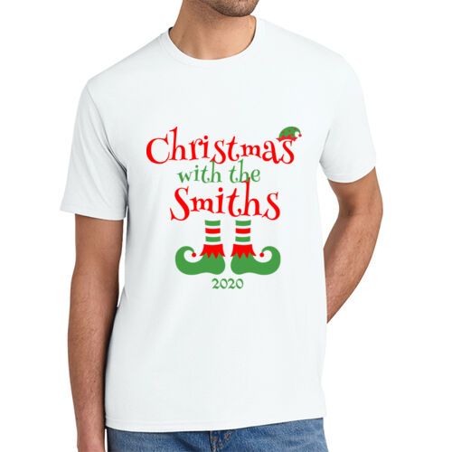 Christmas with the Custom Name Elf Shoes - ® Perfect Tri ® Tee Thumbnail