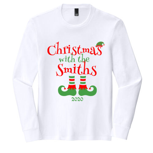 Christmas with the Custom Name Elf Shoes - Perfect Tri ® Long Sleeve Tee Thumbnail