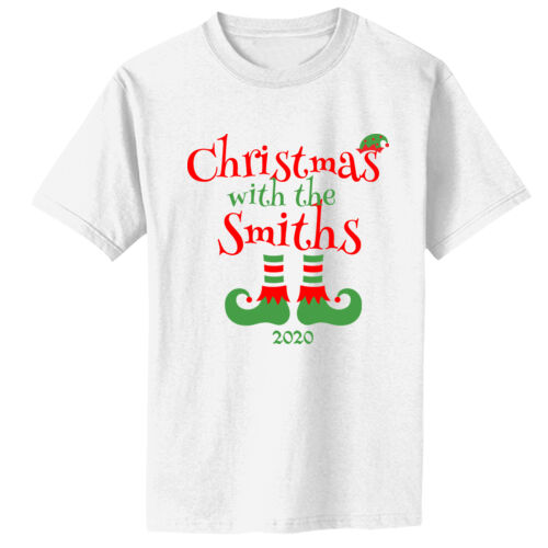 Christmas with the Custom Name Elf Shoes - Toddler Core Cotton Tee Thumbnail