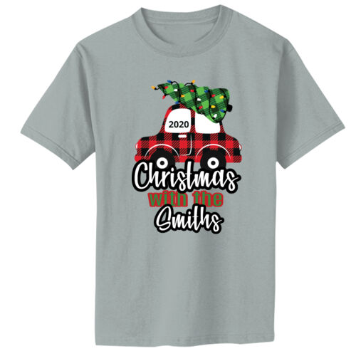 Customizable Christmas with the Family Name Buffalo Plaid Car  - Toddler Core Cotton Tee Thumbnail
