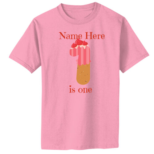 1st Birthday Personalized Name Shirt - Infant Core Cotton Tee Thumbnail