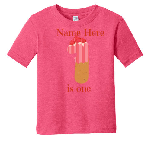 1st Birthday Personalized Name Shirt - ™ Toddler Fine Jersey Tee Thumbnail