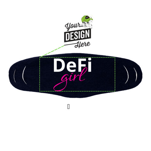 DeFi Girl Customizable - Adult/Child Soft Breathable Cotton/Poly t-Shirt Face Covering - 1-Ply (10-Pack) Thumbnail