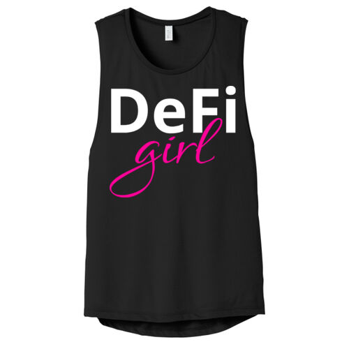DeFi Girl Customizable - Women's Flowy Scoop Muscle Tank Thumbnail