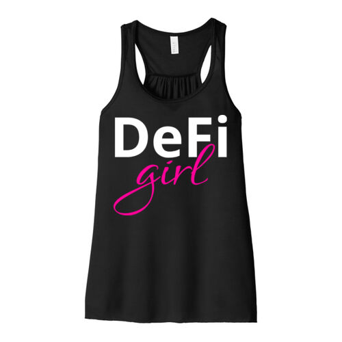 DeFi Girl Customizable - Women's Flowy Racerback Tank Thumbnail