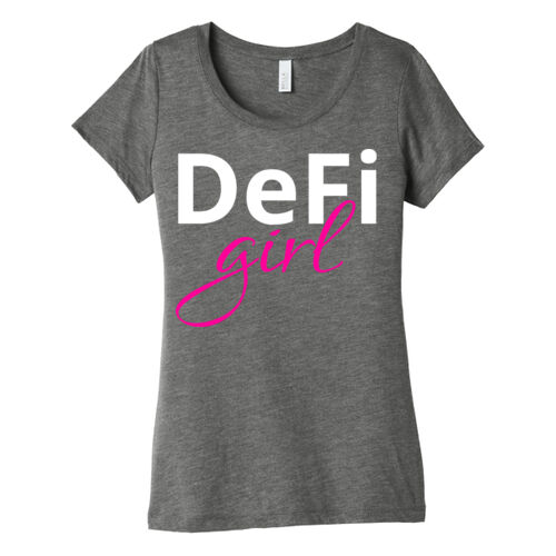 DeFi Girl Customizable - Women's Triblend Short Sleeve Tee Thumbnail