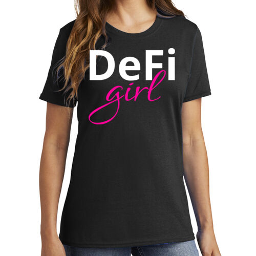 DeFi Girl Customizable - Ladies Core Cotton Tee Thumbnail