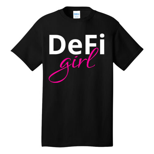 DeFi Girl Customizable - Tall Core Cotton Tee Thumbnail