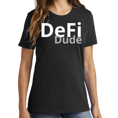 DeFi Dude Customizable - Ladies Core Cotton Tee Thumbnail