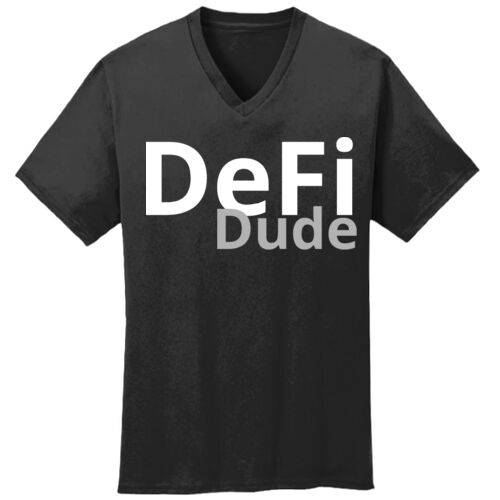 DeFi Dude Customizable - Core Cotton V Neck Tee Thumbnail
