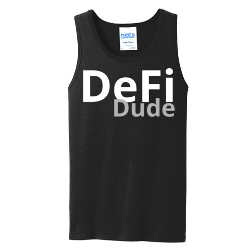 DeFi Dude Customizable - Core Cotton Tank Top Thumbnail