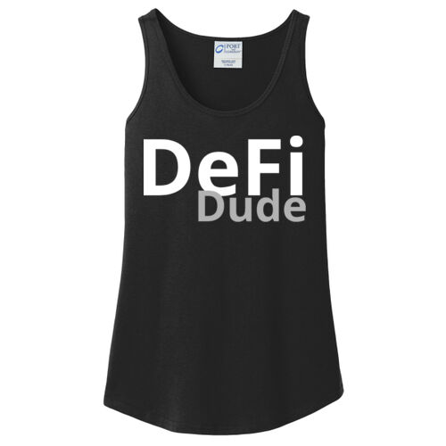 DeFi Dude Customizable - Ladies Core Cotton Tank Top Thumbnail