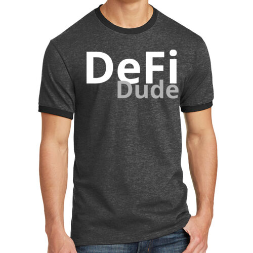 DeFi Dude Customizable - Core Cotton Ringer Tee Thumbnail