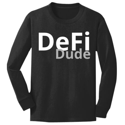 DeFi Dude Customizable - Youth Long Sleeve Core Cotton Tee Thumbnail