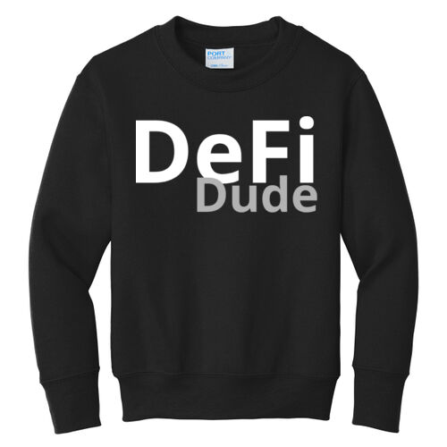DeFi Dude Customizable - Youth Core Fleece Crewneck Sweatshirt Thumbnail