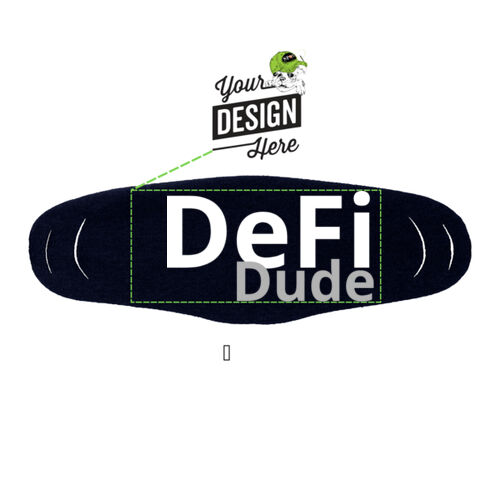 DeFi Dude Customizable - Adult/Child Soft Breathable Cotton/Poly t-Shirt Face Covering - 1-Ply (10-Pack) Thumbnail