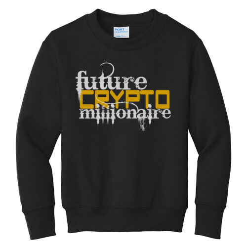Future Crypto Millionaire customizable - Youth Core Fleece Crewneck Sweatshirt Thumbnail