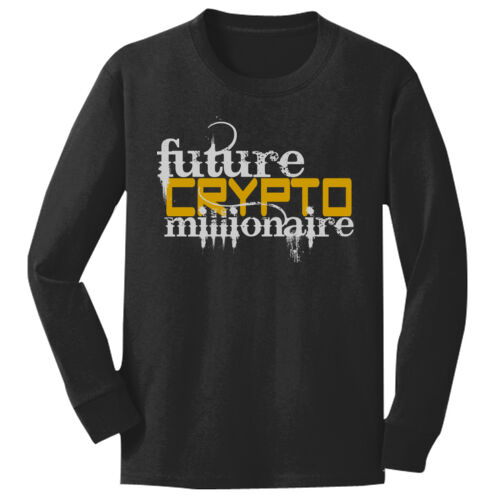 Future Crypto Millionaire customizable - Youth Long Sleeve Core Cotton Tee Thumbnail