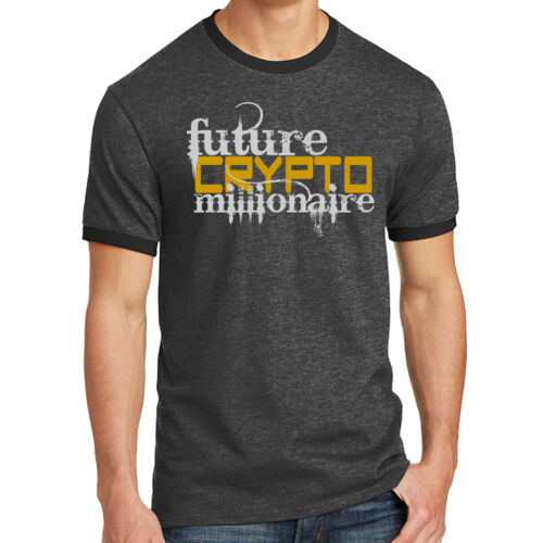 Future Crypto Millionaire customizable - Core Cotton Ringer Tee Thumbnail