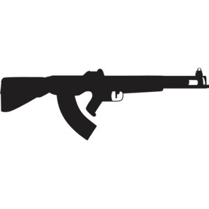 Assault Rifle Gun SIlhouette 4 Thumbnail