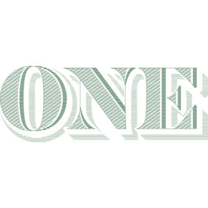 One Dollar Bill Text 1 Thumbnail